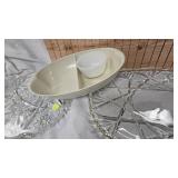 Serving Platters and Various Vintage Utinsels