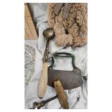 Serving Platters and Various Vintage Utinsels