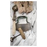 Serving Platters and Various Vintage Utinsels