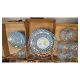 Cintage Anchor Hocking Saphire Blue Bubble Pattern Dishes