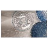 Cintage Anchor Hocking Saphire Blue Bubble Pattern Dishes