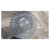 Cintage Anchor Hocking Saphire Blue Bubble Pattern Dishes