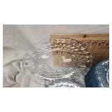 Cintage Anchor Hocking Saphire Blue Bubble Pattern Dishes