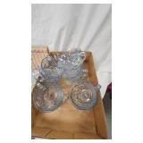 Cintage Anchor Hocking Saphire Blue Bubble Pattern Dishes