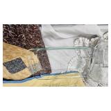 Glass Pan, Lap Quilts, Crocheted Tablecloth