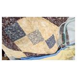 Glass Pan, Lap Quilts, Crocheted Tablecloth