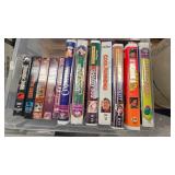 Sterling and Noble Clock and 2 Boxes Asst VHS tapes