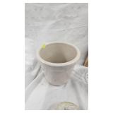 Crock, carafe, misc bowls