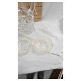 Crock, carafe, misc bowls