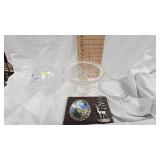 Cake Stand, Serving Tray and Crystal Bowl