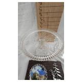 Cake Stand, Serving Tray and Crystal Bowl