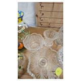 Hand Painted Vases and Clear Glasses