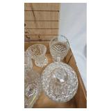 Hand Painted Vases and Clear Glasses