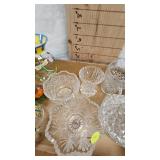 Hand Painted Vases and Clear Glasses