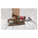 Horse Mantel Clock as Pictured with Shot Gun Shell Lights
