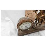 Horse Mantel Clock as Pictured with Shot Gun Shell Lights