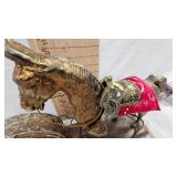 Horse Mantel Clock as Pictured with Shot Gun Shell Lights