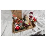 Santa and Snowman Figurine Lot