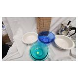 Farberware Perculater, Pitcher, Bowls