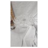 Glas Cake Stand, Kerosene Lamp and Compote Bowl