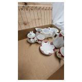 Café Cookie Jar and Minature Tea Set Pieces