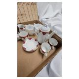 Café Cookie Jar and Minature Tea Set Pieces