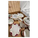 Café Cookie Jar and Minature Tea Set Pieces