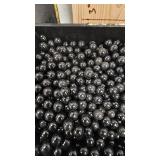 Very Unique Hand Painted Box full of Black Marbles