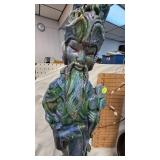 Large Jug Vase with Décor and Confusious Statue