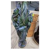 Large Jug Vase with Décor and Confusious Statue