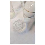 Glass Pitcher, Teapot, Bird Dish