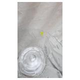 Footed Dish and Wine Glass Lot