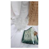 Footed Dish and Wine Glass Lot