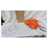 Serving Platters and 3 Section Leaf Hordereve Holder