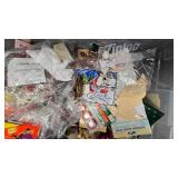 Christmas Crafting Lot, wood, misc, musical buttons, Tree Skirts