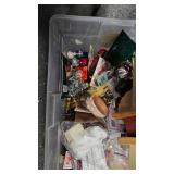 Christmas Crafting Lot, wood, misc, musical buttons, Tree Skirts