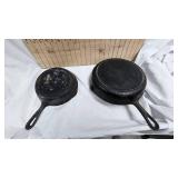 Lot of 8" and 10" Cast Iron Pans