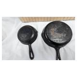 Lot of 6" and 8" Cast Iron Pans
