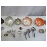 Lot of Vintage Measuring Cups and Baking Molds