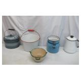 Lot of Vintage Enamelware