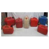 Lot of 7 Gas Cans. Empty.