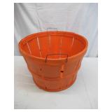 Vintage Basket Containers: Wooden Nail Keg, Tin Can and a Bushel Basket