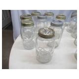 Lot of Various sized Canning Jars