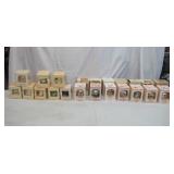 Lot of 15 Christmas Ornaments in original boxes. Hallmark and Campbell Kids 1978-1990s