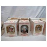 Lot of 15 Christmas Ornaments in original boxes. Hallmark and Campbell Kids 1978-1990s