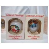 Lot of 15 Christmas Ornaments in original boxes. Hallmark and Campbell Kids 1978-1990s