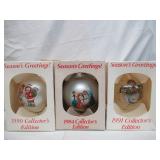 Lot of 15 Christmas Ornaments in original boxes. Hallmark and Campbell Kids 1978-1990s