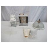 Lot of 3 various Light Fixtures. One is new in original unopened box.