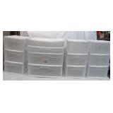 Lot of 4 Sterlite Plastic Storage Drawer Units