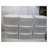 Lot of 4 Sterlite Plastic Storage Drawer Units